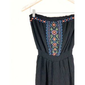 Xhilaration Embroidered Strapless Romper Small